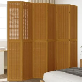 6-panel partition screen solid paulownia wood brown by vidaXL, Room dividers - Ref: Foro24-358828, Price: 191,07 €, Discount: %