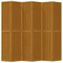 Biombo separador de 6 paneles madera maciza paulownia marrón de vidaXL, Divisores de ambientes - Ref: Foro24-358828, Precio: ...