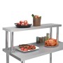 Estante para mesa de trabajo de acero inoxidable 120x30x35 cm