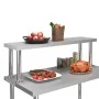 Estante para mesa de trabajo de acero inoxidable 120x30x35 cm de vidaXL, Restauración - Ref: Foro24-51192, Precio: 81,94 €, D...