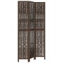 3-teiliges Trennsieb aus dunkelbraunem Paulownia-Holz von vidaXL, Raumteiler - Ref: Foro24-358655, Preis: 95,11 €, Rabatt: %