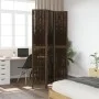 Biombo separador de 3 paneles madera paulownia marrón oscuro de vidaXL, Divisores de ambientes - Ref: Foro24-358655, Precio: ...