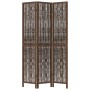 3-teiliges Trennsieb aus dunkelbraunem Paulownia-Holz von vidaXL, Raumteiler - Ref: Foro24-358655, Preis: 95,11 €, Rabatt: %