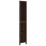 Biombo separador de 3 paneles madera paulownia marrón oscuro de vidaXL, Divisores de ambientes - Ref: Foro24-358655, Precio: ...