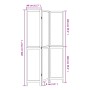 3-teiliges Trennsieb aus dunkelbraunem Paulownia-Holz von vidaXL, Raumteiler - Ref: Foro24-358655, Preis: 95,11 €, Rabatt: %