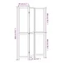 Biombo separador de 3 paneles madera paulownia marrón oscuro de vidaXL, Divisores de ambientes - Ref: Foro24-358655, Precio: ...