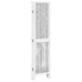 Biombo separador de 6 paneles madera maciza Paulownia blanco de vidaXL, Divisores de ambientes - Ref: Foro24-358681, Precio: ...
