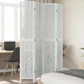 White Paulownia solid wood 4-panel dividing screen by vidaXL, Room dividers - Ref: Foro24-358676, Price: 121,40 €, Discount: %