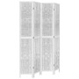 White Paulownia solid wood 4-panel dividing screen by vidaXL, Room dividers - Ref: Foro24-358676, Price: 131,29 €, Discount: %