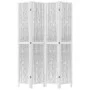 Biombo separador de 4 paneles madera maciza Paulownia blanco de vidaXL, Divisores de ambientes - Ref: Foro24-358676, Precio: ...
