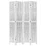 White Paulownia solid wood 4-panel dividing screen by vidaXL, Room dividers - Ref: Foro24-358676, Price: 131,29 €, Discount: %
