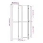 Biombo separador de 4 paneles madera maciza Paulownia blanco de vidaXL, Divisores de ambientes - Ref: Foro24-358676, Precio: ...