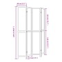 White Paulownia solid wood 4-panel dividing screen by vidaXL, Room dividers - Ref: Foro24-358676, Price: 131,29 €, Discount: %