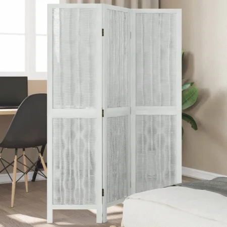 White Paulownia solid wood 3-panel dividing screen by vidaXL, Room dividers - Ref: Foro24-358669, Price: 88,90 €, Discount: %