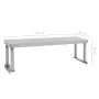Estante para mesa de trabajo de acero inoxidable 120x30x35 cm de vidaXL, Restauración - Ref: Foro24-51192, Precio: 81,94 €, D...