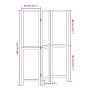 3-teilige Trennwand aus weißem Paulownia-Massivholz von vidaXL, Raumteiler - Ref: Foro24-358669, Preis: 90,64 €, Rabatt: %