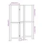 White Paulownia solid wood 3-panel dividing screen by vidaXL, Room dividers - Ref: Foro24-358669, Price: 88,90 €, Discount: %