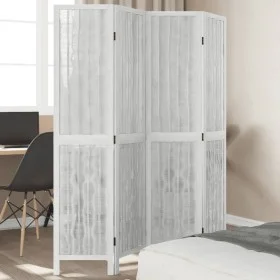 White Paulownia solid wood 4-panel dividing screen by vidaXL, Room dividers - Ref: Foro24-358674, Price: 99,30 €, Discount: %