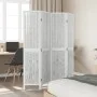Biombo separador de 4 paneles madera maciza Paulownia blanco de vidaXL, Divisores de ambientes - Ref: Foro24-358674, Precio: ...