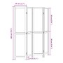 4-teilige Trennwand aus weißem Paulownia-Massivholz von vidaXL, Raumteiler - Ref: Foro24-358674, Preis: 108,85 €, Rabatt: %