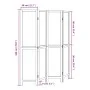 Biombo separador de 4 paneles madera maciza Paulownia blanco de vidaXL, Divisores de ambientes - Ref: Foro24-358674, Precio: ...