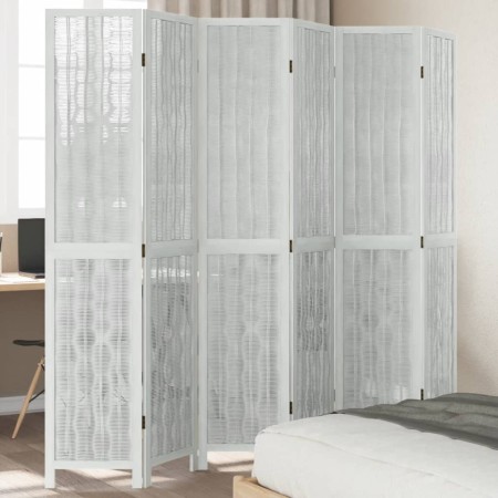 6-teilige Trennwand aus weißem Paulownia-Massivholz von vidaXL, Raumteiler - Ref: Foro24-358683, Preis: 147,05 €, Rabatt: %