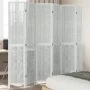 Biombo separador de 6 paneles madera maciza Paulownia blanco de vidaXL, Divisores de ambientes - Ref: Foro24-358683, Precio: ...