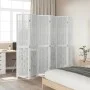 Biombo separador de 6 paneles madera maciza Paulownia blanco de vidaXL, Divisores de ambientes - Ref: Foro24-358683, Precio: ...