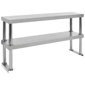 2-tier stainless steel work table shelf 120x30x65 cm by vidaXL, Restoration - Ref: Foro24-51193, Price: 121,48 €, Discount: %