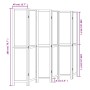 6-teilige Trennwand aus weißem Paulownia-Massivholz von vidaXL, Raumteiler - Ref: Foro24-358683, Preis: 147,05 €, Rabatt: %