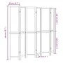 Biombo separador de 6 paneles madera maciza Paulownia blanco de vidaXL, Divisores de ambientes - Ref: Foro24-358683, Precio: ...