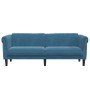 3-Sitzer-Sofa aus blauem Samt von vidaXL, Sofas - Ref: Foro24-372593, Preis: 281,11 €, Rabatt: %