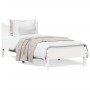 Solid white pine wood bed frame 100x200 cm by vidaXL, Beds and slatted bases - Ref: Foro24-844734, Price: 98,91 €, Discount: %