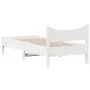 Solid white pine wood bed frame 100x200 cm by vidaXL, Beds and slatted bases - Ref: Foro24-844734, Price: 95,97 €, Discount: %