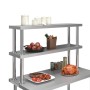 2-stöckiges Arbeitstischregal aus Edelstahl, 120 x 30 x 65 cm von vidaXL, Wiederherstellung - Ref: Foro24-51193, Preis: 131,8...