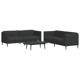 2-piece black fabric sofa set by vidaXL, Sofas - Ref: Foro24-3209240, Price: 506,31 €, Discount: %