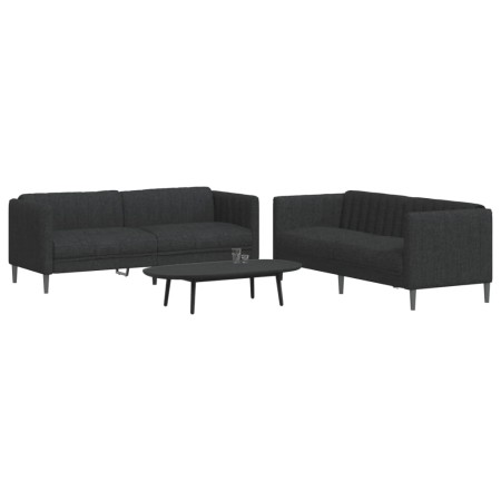 Juego de sofás 2 piezas tela negro de vidaXL, Sofás - Ref: Foro24-3209240, Precio: 570,31 €, Descuento: %