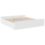 White engineered wood bed frame with drawers 180x200 cm by vidaXL, Beds and slatted bases - Ref: Foro24-3280272, Price: 164,6...