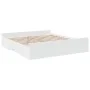 White engineered wood bed frame with drawers 180x200 cm by vidaXL, Beds and slatted bases - Ref: Foro24-3280272, Price: 163,6...