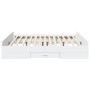 White engineered wood bed frame with drawers 180x200 cm by vidaXL, Beds and slatted bases - Ref: Foro24-3280272, Price: 164,6...