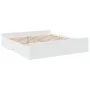 White engineered wood bed frame with drawers 180x200 cm by vidaXL, Beds and slatted bases - Ref: Foro24-3280272, Price: 163,6...
