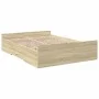 Sonoma oak engineered wood bed with drawers 120x190 cm by vidaXL, Beds and slatted bases - Ref: Foro24-3280323, Price: 134,77...
