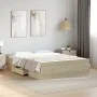 Sonoma oak engineered wood bed with drawers 120x190 cm by vidaXL, Beds and slatted bases - Ref: Foro24-3280323, Price: 134,77...