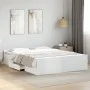 Weißer Holzwerkstoff-Bettrahmen mit Schubladen 160 x 200 cm von vidaXL, Betten und Lattenroste - Ref: Foro24-3280279, Preis: ...