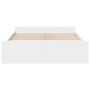White engineered wood bed frame with drawers 160x200 cm by vidaXL, Beds and slatted bases - Ref: Foro24-3280279, Price: 159,8...