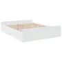 Weißer Holzwerkstoff-Bettrahmen mit Schubladen 160 x 200 cm von vidaXL, Betten und Lattenroste - Ref: Foro24-3280279, Preis: ...