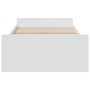 Weißes Holzwerkstoffbett mit Schubladen 100x200 cm von vidaXL, Betten und Lattenroste - Ref: Foro24-3280328, Preis: 154,59 €,...