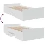 Cama con cajones madera de ingeniería blanco 100x200 cm de vidaXL, Camas y somieres - Ref: Foro24-3280328, Precio: 151,89 €, ...