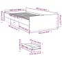 Cama con cajones madera de ingeniería blanco 100x200 cm de vidaXL, Camas y somieres - Ref: Foro24-3280328, Precio: 151,89 €, ...