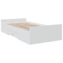 Weißes Holzwerkstoffbett mit Schubladen 190x190 cm von vidaXL, Betten und Lattenroste - Ref: Foro24-3280342, Preis: 158,81 €,...